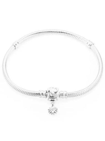 Women's Moments Daisy Flower Clasp Snake Chain Bracelet Silver - PANDORA - BALAAN 2