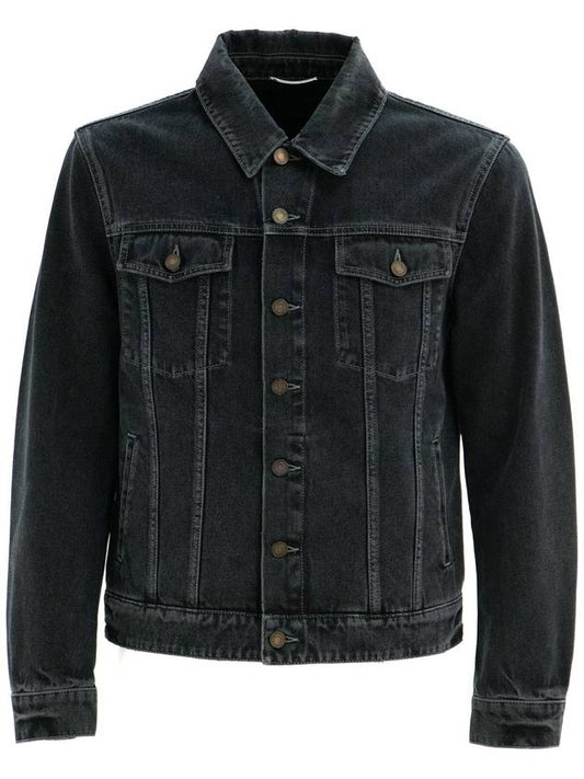 Pocket Denim Jacket Black - SAINT LAURENT - BALAAN 2