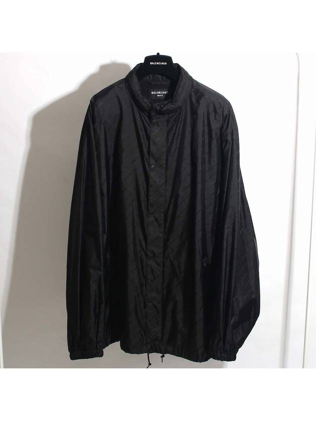 Men's All-Over Logo Rain Jacket Black - BALENCIAGA - BALAAN 3