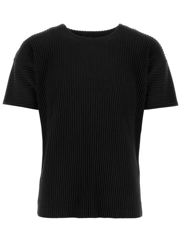 Basics Short Sleeve T-Shirt Black - ISSEY MIYAKE - BALAAN 2