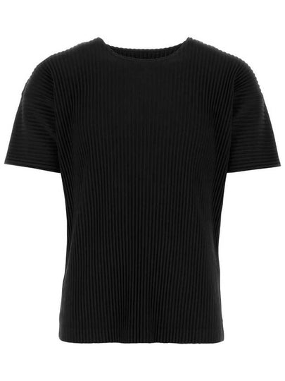 Basics Short Sleeve T-Shirt Black - ISSEY MIYAKE - BALAAN 2