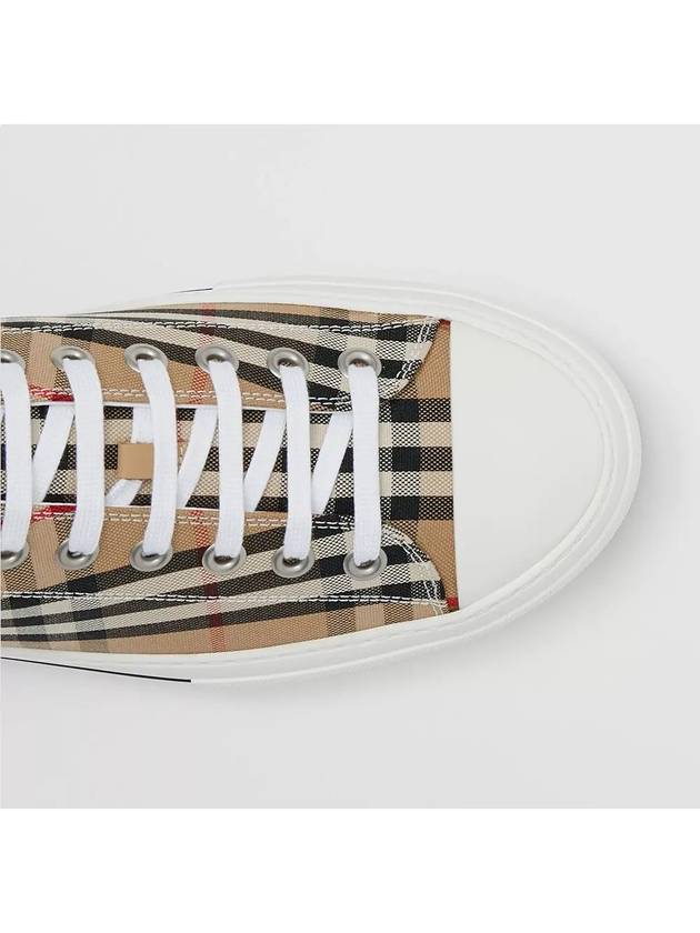 Vintage Check Cotton Sneakers Archive Beige - BURBERRY - BALAAN 7