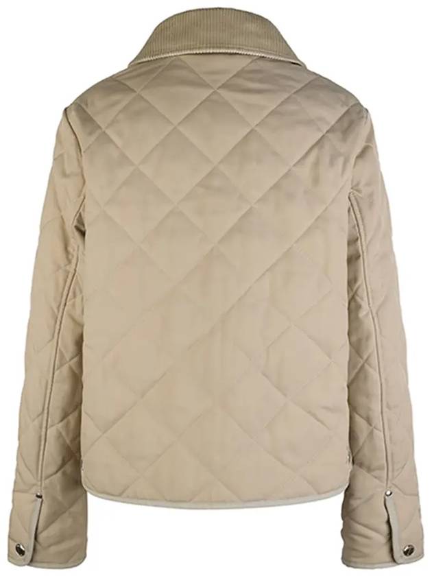 Stripe Point Collar Quilted Jacket Brown - BURBERRY - BALAAN 3