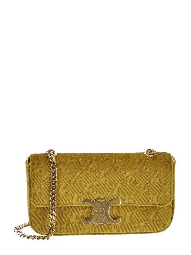 Triomphe Claude Chain Shoulder Bag Yellow - CELINE - BALAAN 1