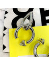 Double Heart Hoop Earrings Silver - MARC JACOBS - BALAAN 6