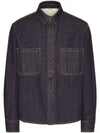 Cotton Denim Jacket Navy - VALENTINO - BALAAN 2