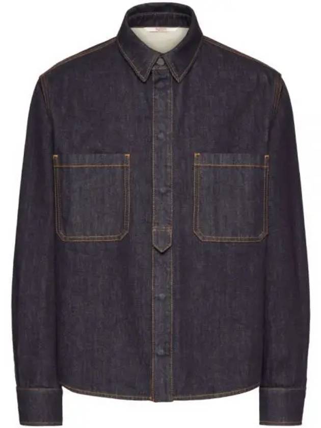 Cotton Denim Jacket Navy - VALENTINO - BALAAN 2