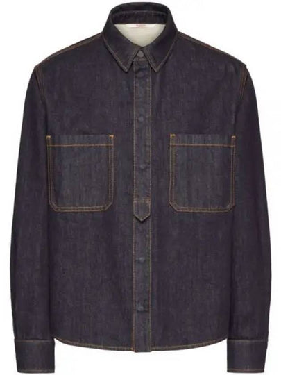 Cotton Denim Jacket Navy - VALENTINO - BALAAN 2