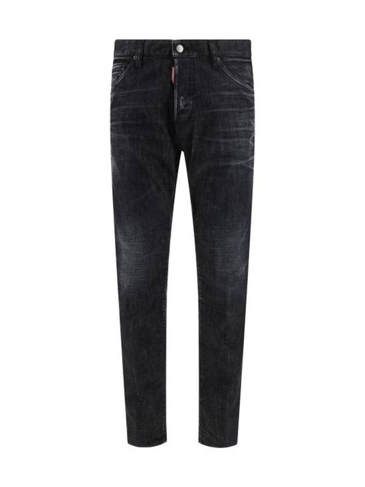 Straight Pants S71LB1358S30357 900 BLACK - DSQUARED2 - BALAAN 1