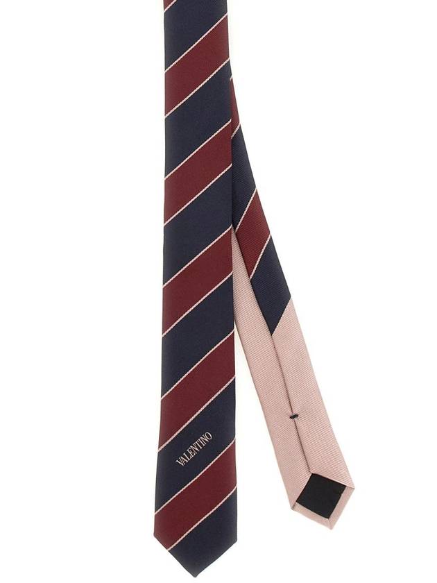 Silk Stripe Tie - VALENTINO - BALAAN 3