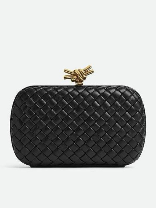 Knot Minaudiere Pouch Bag Black - BOTTEGA VENETA - BALAAN 2