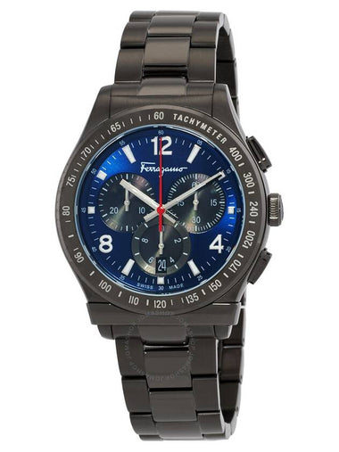 Ferragamo Chronograph Quartz Blue Dial Men's Watch SFDK00518 - SALVATORE FERRAGAMO - BALAAN 1