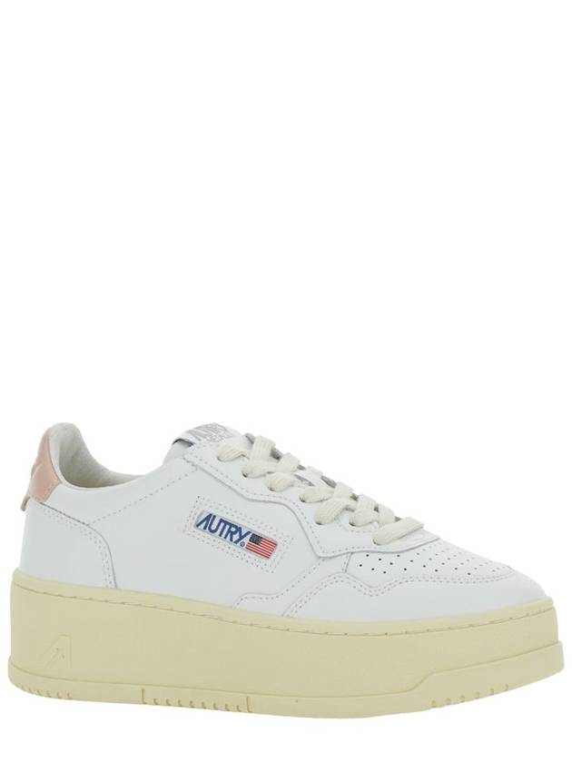 White Low Top Sneakers With Oversized Platform In Leather Woman - AUTRY - BALAAN 2