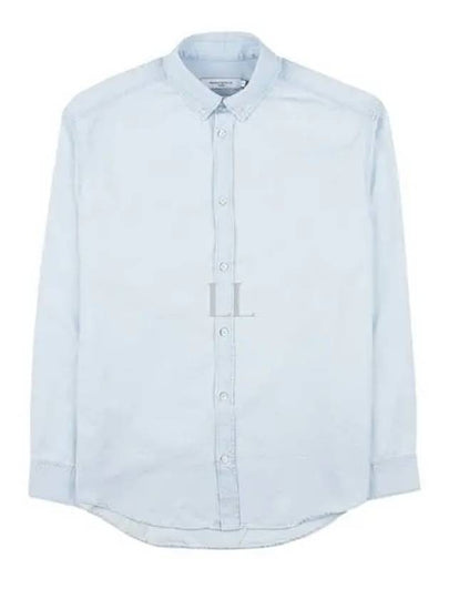 Chillax Relaxed Fit Long Sleeve Shirt Blue - MAISON KITSUNE - BALAAN 2