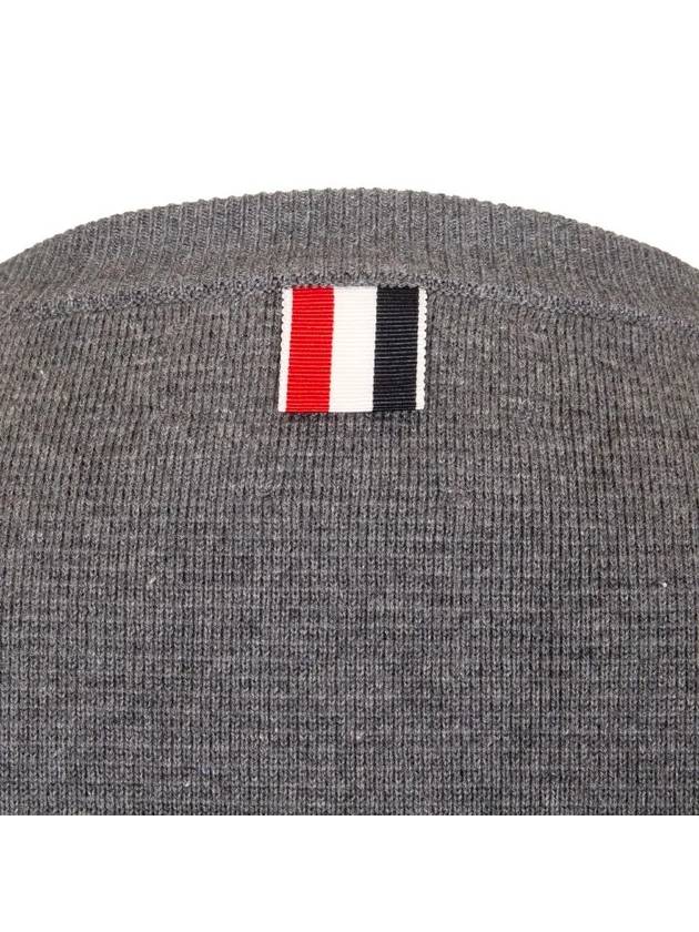 4 Bar Armband Milano Stitch Knit Top Mid Grey - THOM BROWNE - BALAAN 9