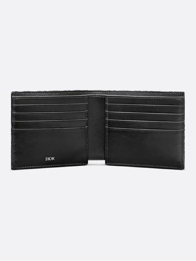 Compact Wallet Beige & Black  Oblique Jacquard - DIOR - BALAAN 5