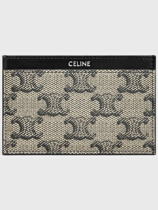 card wallet Triomphe canvas calfskin - CELINE - BALAAN 1