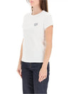 Denise Denise Logo Embroidered Short Sleeve TShirt White - A.P.C. - BALAAN 4