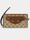 Interlocking G Zip Around Long Wallet Brown Beige - GUCCI - BALAAN 6