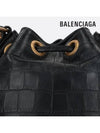 Le Cagole XS Leather Bucket Bag Black - BALENCIAGA - BALAAN 4