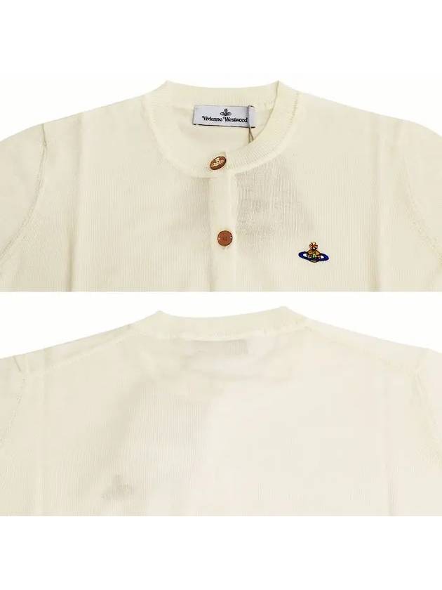 Bea Embroidered Logo Cardigan Ivory - VIVIENNE WESTWOOD - BALAAN 5