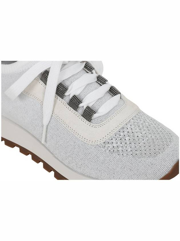 Monile Knit Low Top Sneakers White - BRUNELLO CUCINELLI - BALAAN 7