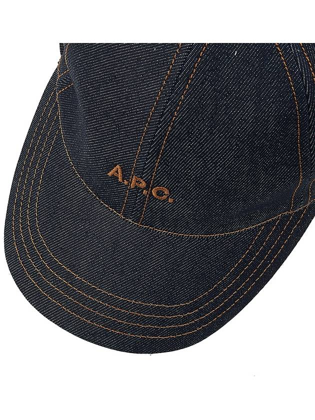 Logo Stitch Denim Ball Cap - A.P.C. - BALAAN 8