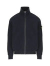 Old Effect Fleece Zip-Up Jacket Navy - STONE ISLAND - BALAAN 2