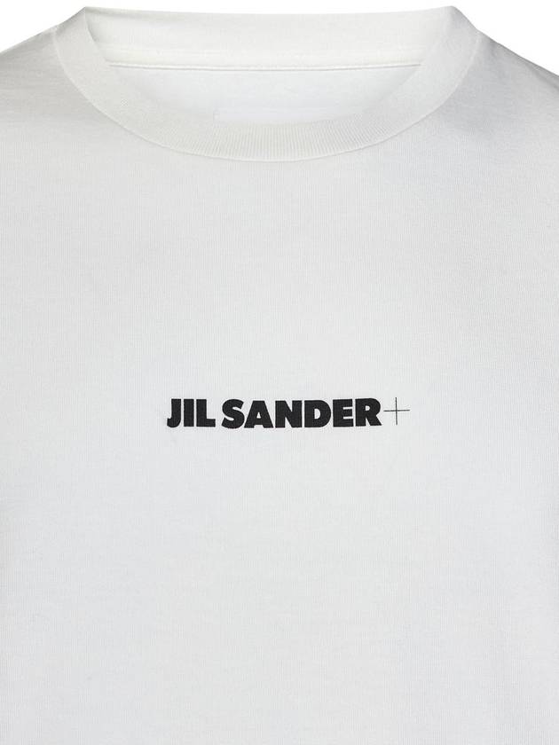 Small Logo Print Long Sleeve T-Shirt White - JIL SANDER - BALAAN 4