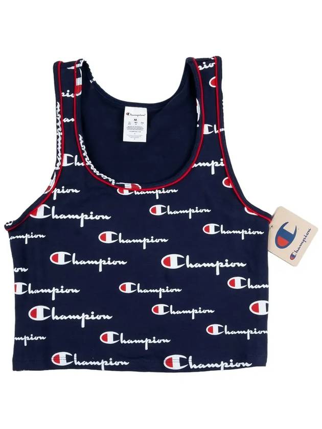 Cropped Cami Top Sleeveless Navy WL399P5503179E - CHAMPION - BALAAN 3