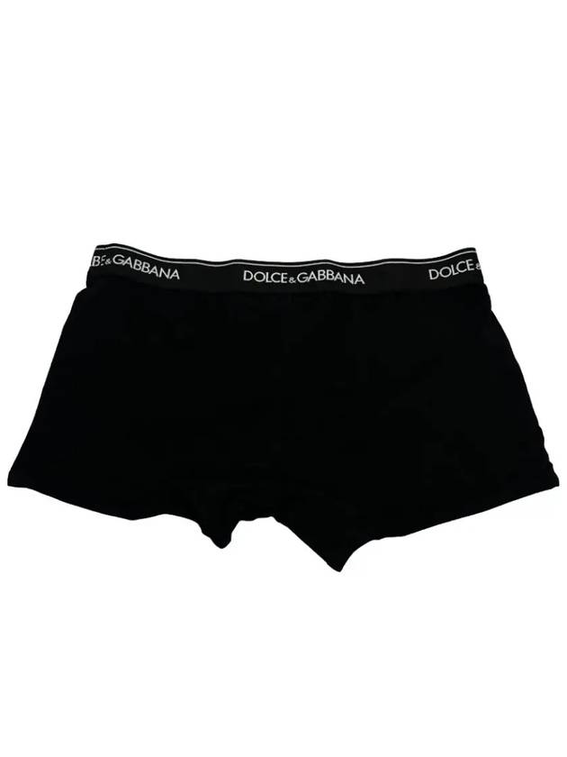 Men's Logo Waistband Cotton Briefs 2 Pack Black - DOLCE&GABBANA - BALAAN 8