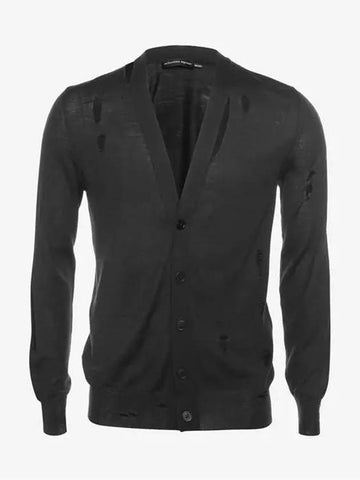 DISTRESS Cardigan 455962 Q1RNX 1206 - ALEXANDER MCQUEEN - BALAAN 1