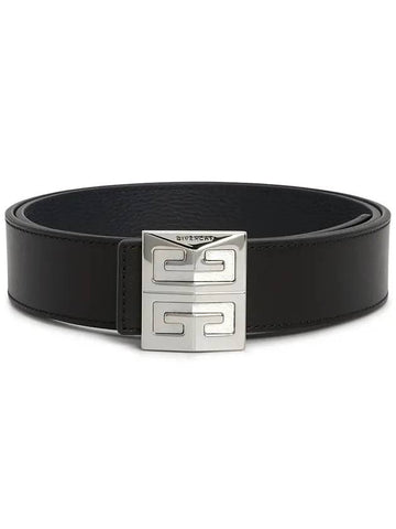 Men's 4G Logo Grain Leather Reversible Belt Black - GIVENCHY - BALAAN 1