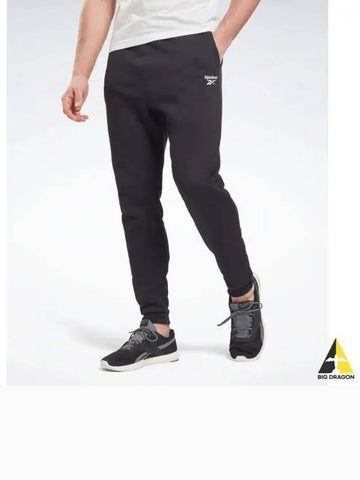 Small Vector Brushed Sweat Jogger Pants Black HG4456 - REEBOK - BALAAN 1