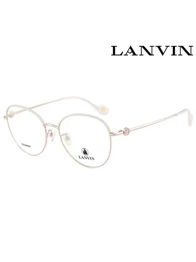 Glasses Frame LNV253SLB 772 Round Titanium Women s - LANVIN - BALAAN 1