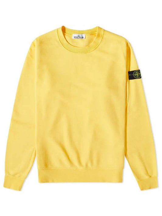 Wappen Patch Crew Neck Sweatshirt Yellow - STONE ISLAND - BALAAN 2