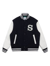 Men's Varsity Jacket Navy SW22IJP07NV - SOLEW - BALAAN 1