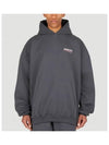 Logo Print Oversized Hoodie Grey - BALENCIAGA - BALAAN 2