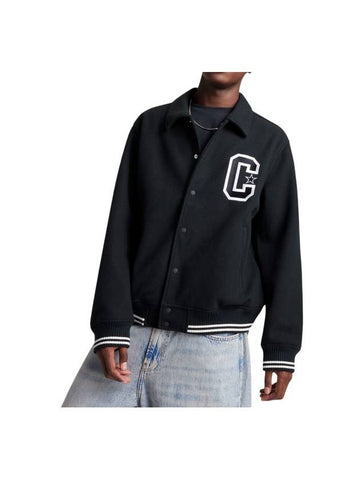 Retro C Varsity Jacket Black - CONVERSE - BALAAN 1