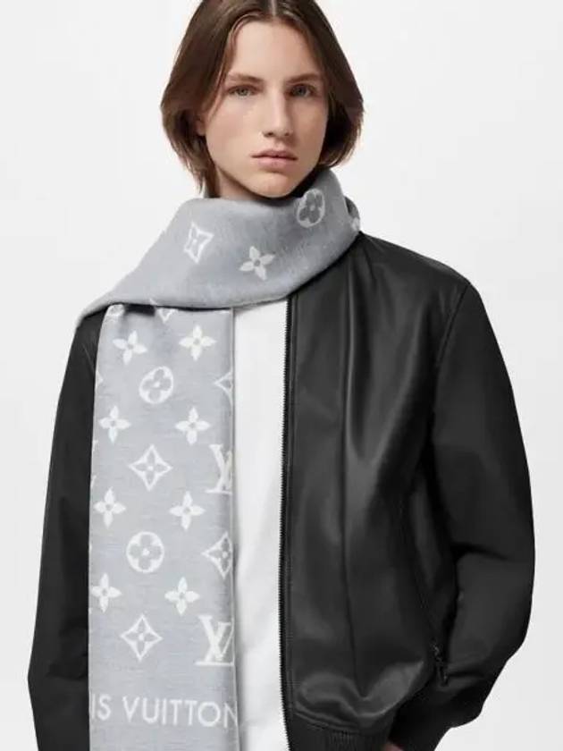 All About Monogram Wool Scarf Grey - LOUIS VUITTON - BALAAN 2