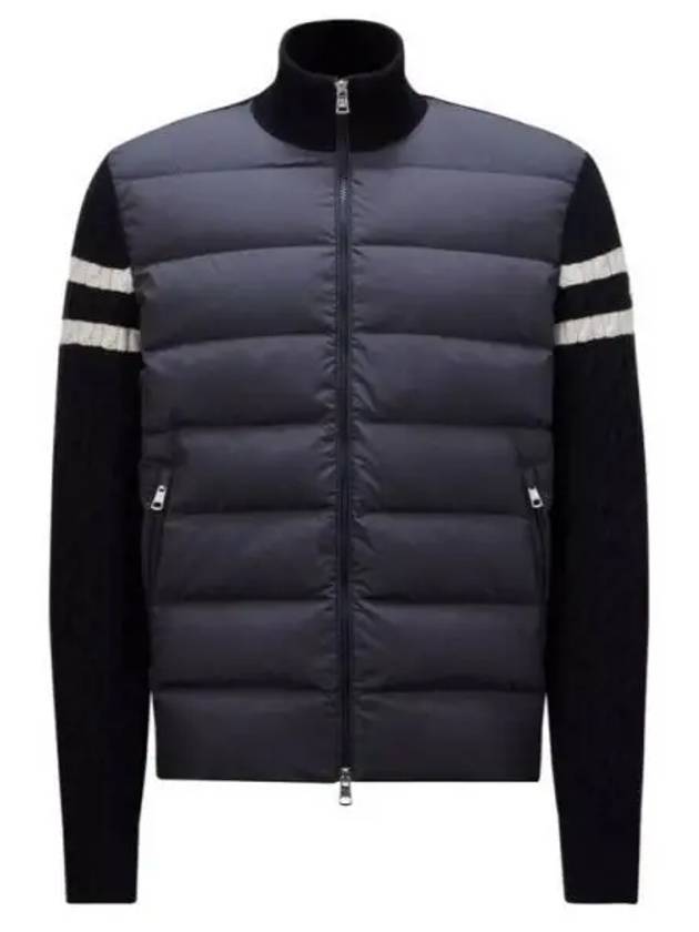 9B00013 M1115 779 Padded Wool Zip up Cardigan - MONCLER - BALAAN 1