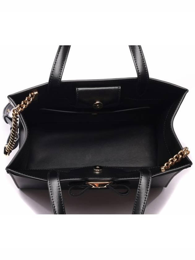 Vara Bow Top Handle Tote Bag Black - SALVATORE FERRAGAMO - BALAAN 7