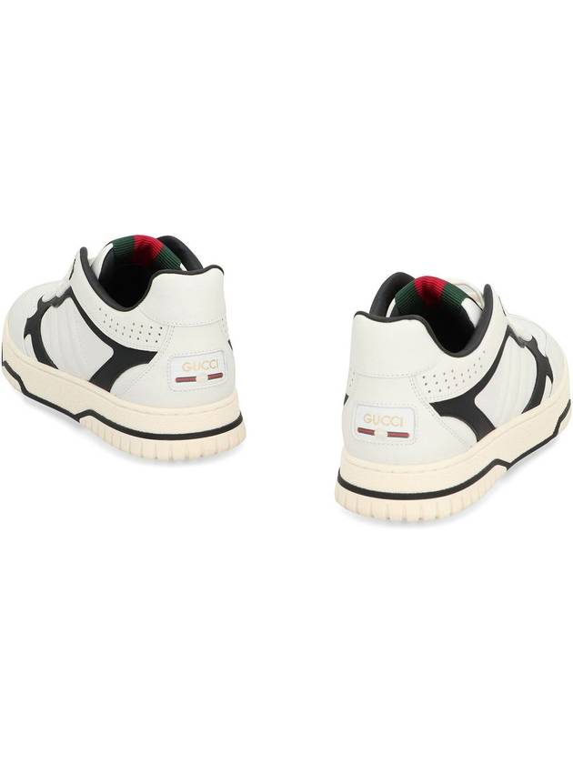 Re Web Leather Low Top Sneakers White - GUCCI - BALAAN 5