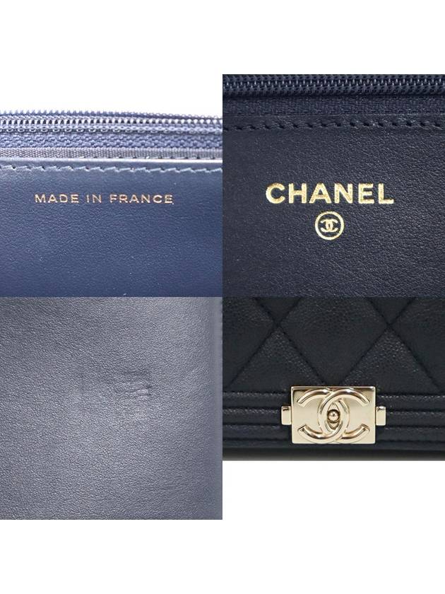 Chanel AP1117 Navy Caviar Boy WOC Gold Small Shoulder Bag 30s - CHANEL - BALAAN 7