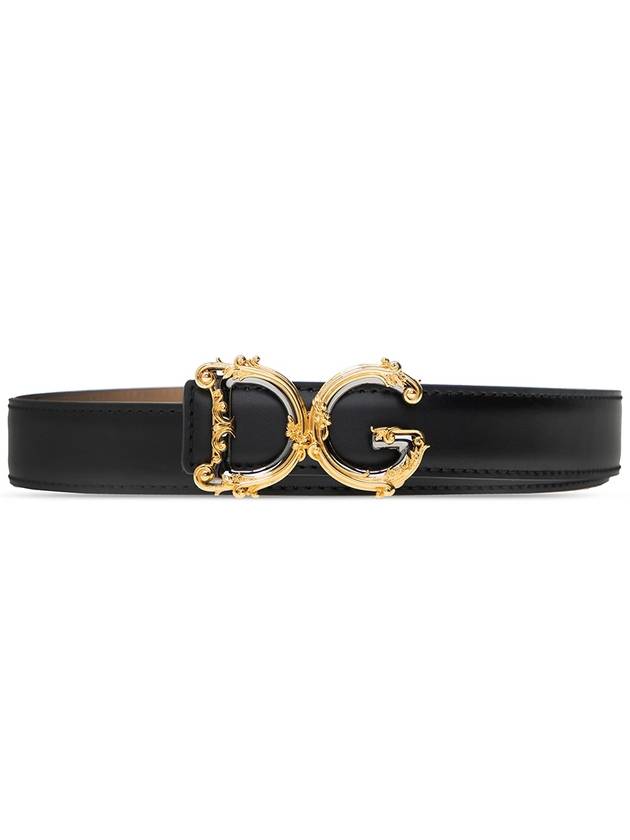 DG Logo Leather Belt Black - DOLCE&GABBANA - BALAAN 2