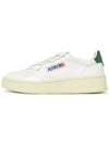 Medalist Green Tab Leather Low Top Sneakers White - AUTRY - BALAAN 5