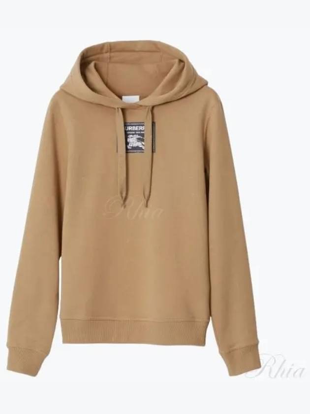 Women's Prosum Label Cotton Hoodie Camel - BURBERRY - BALAAN 2