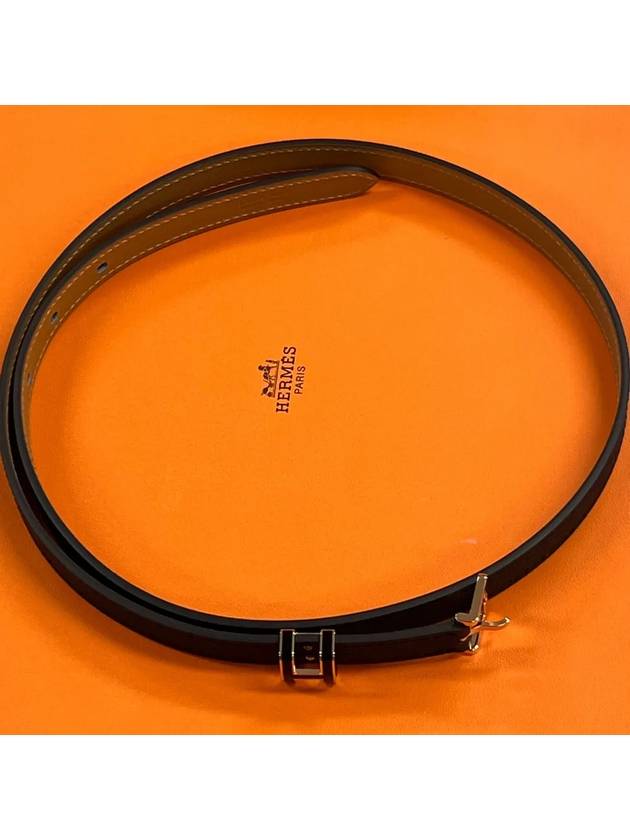 Women's Pop H 15 Leather Belt Black - HERMES - BALAAN 4