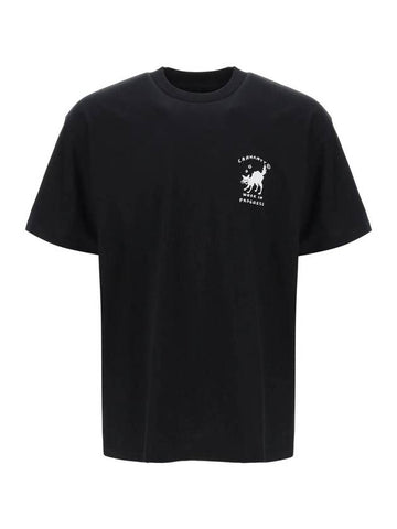 SN BLACK Graphic embroidered Icons T shirt with I033271 0D2XX - CARHARTT WIP - BALAAN 1