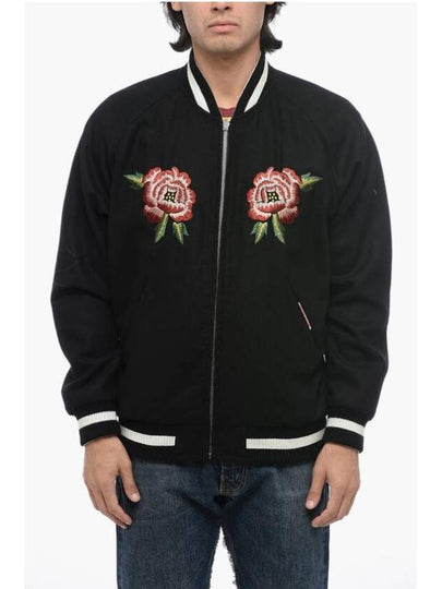 Embroidered French Reversible Bomber Jacket Black - KENZO - BALAAN 2